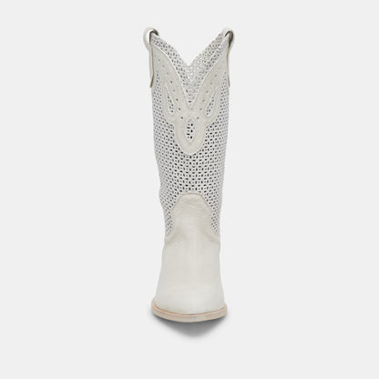 RANCH BOOTS IVORY LEATHER