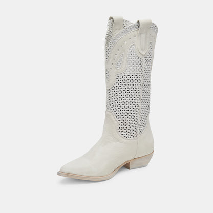 RANCH BOOTS IVORY LEATHER