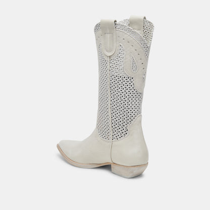 RANCH BOOTS IVORY LEATHER