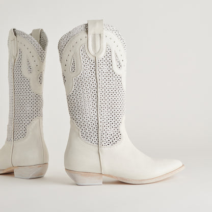 RANCH BOOTS IVORY LEATHER