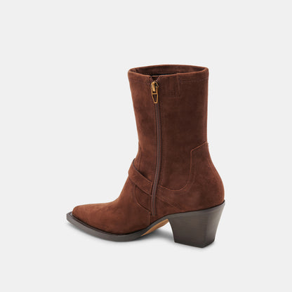 RAVE WIDE CALF BOOTS DK BROWN SUEDE