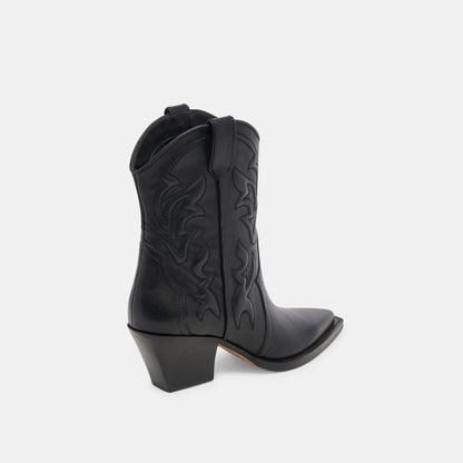 RIMONA WIDE CALF BOOTIES BLACK LEATHER