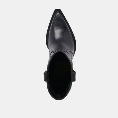 RIMONA WIDE CALF BOOTIES BLACK LEATHER