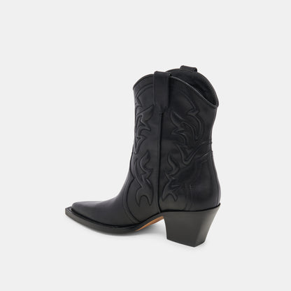 RIMONA WIDE CALF BOOTIES BLACK LEATHER