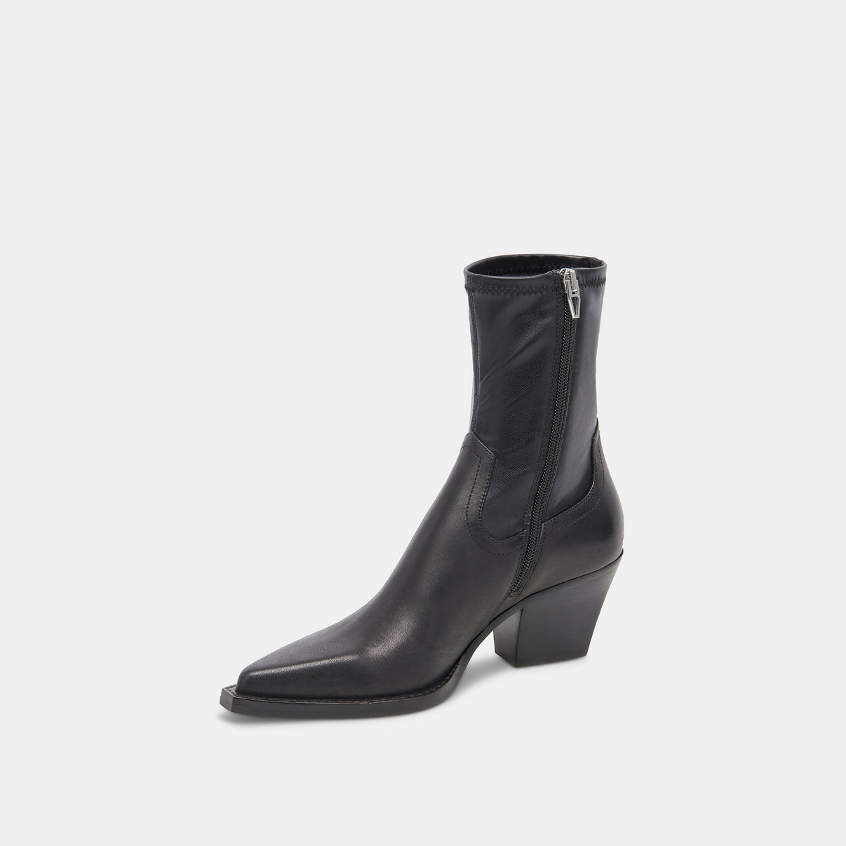 Rutger Boots Black Leather | Women's Black Leather Mid-Ankle Boots ...