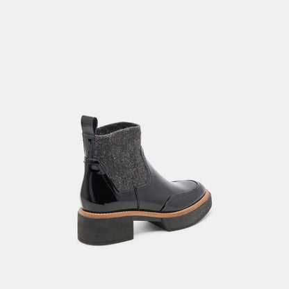 SALINE H2O BOOTIES MIDNIGHT CRINKLE PATENT