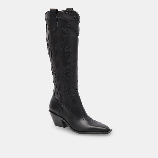 SAMSIN BOOTS BLACK LEATHER – Dolce Vita