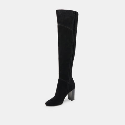 SURY WIDE CALF BOOTS ONYX SUEDE