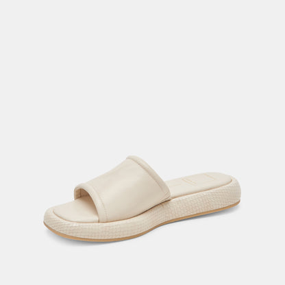 AISHA SANDALS IVORY LEATHER