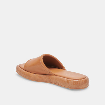 AISHA SANDALS TAN LEATHER