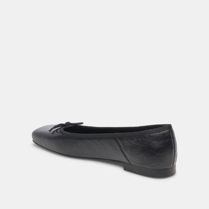 ANISA BALLET FLATS BLACK LEATHER