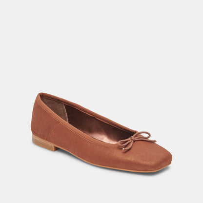 ANISA BALLET FLATS COPPER METALLIC SUEDE