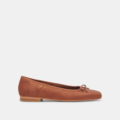 ANISA BALLET FLATS COPPER METALLIC SUEDE