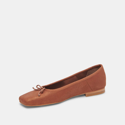 ANISA BALLET FLATS COPPER METALLIC SUEDE