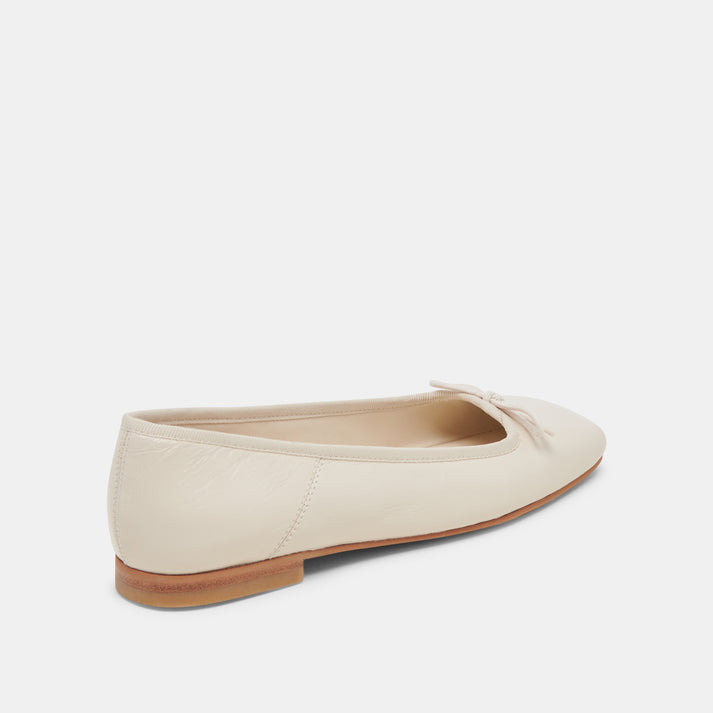 ANISA BALLET FLATS CREME CRINKLE PATENT – Dolce Vita