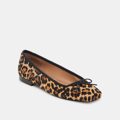 ANISA BALLET FLATS DK LEOPARD CALF HAIR