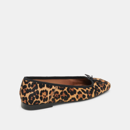 ANISA BALLET FLATS DK LEOPARD CALF HAIR