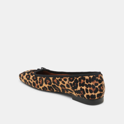 ANISA BALLET FLATS DK LEOPARD CALF HAIR