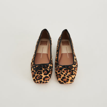 ANISA BALLET FLATS DK LEOPARD CALF HAIR