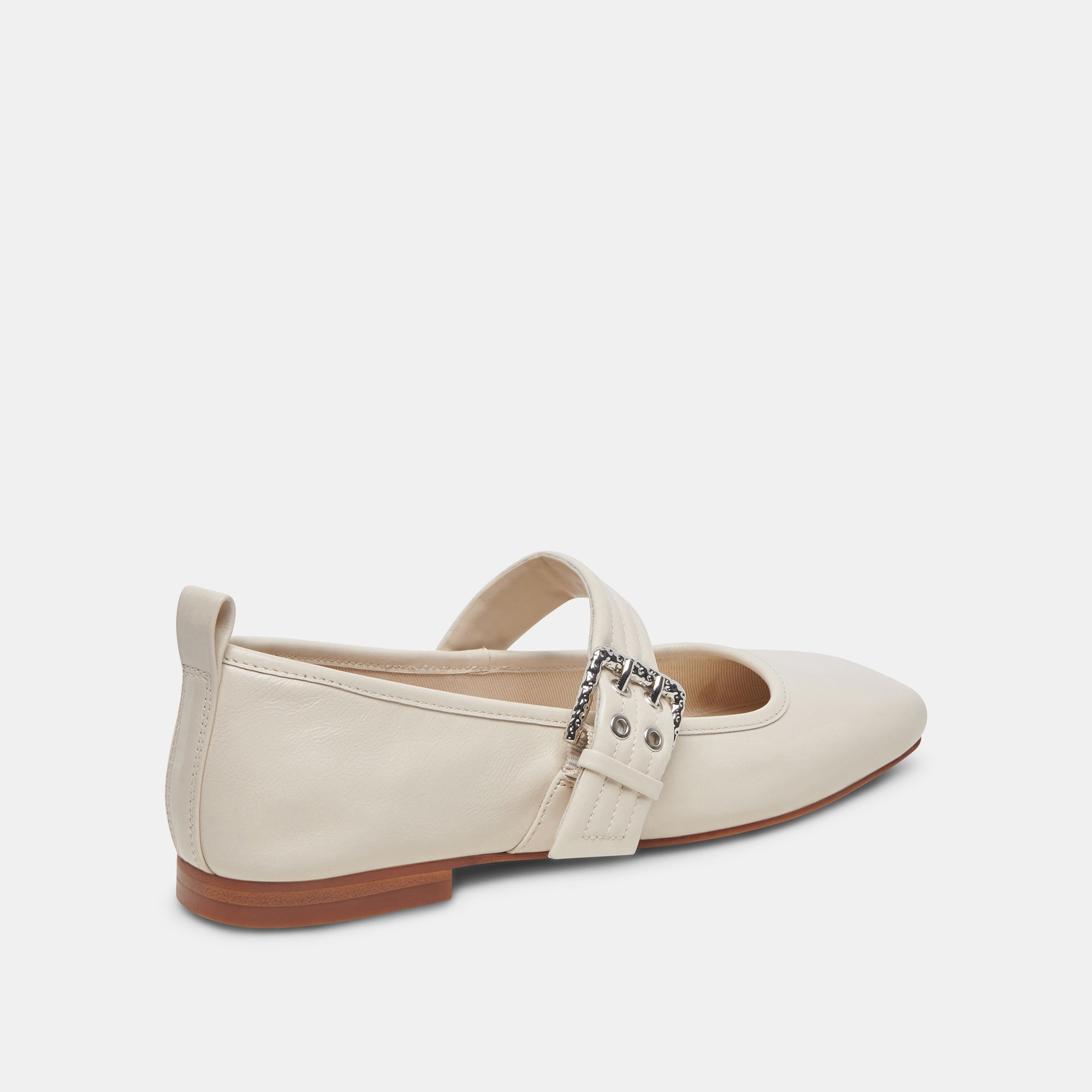 ARORA Ballet Flats Ivory Crinkle Patent - Dolce Vita