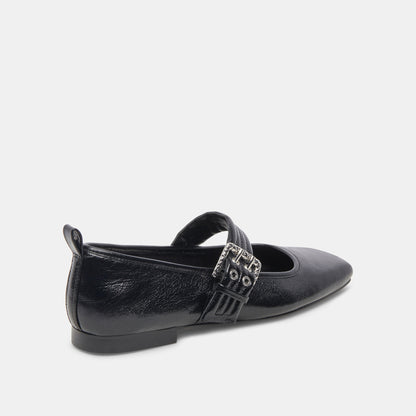 ARORA BALLET FLATS MIDNIGHT CRINKLE PATENT