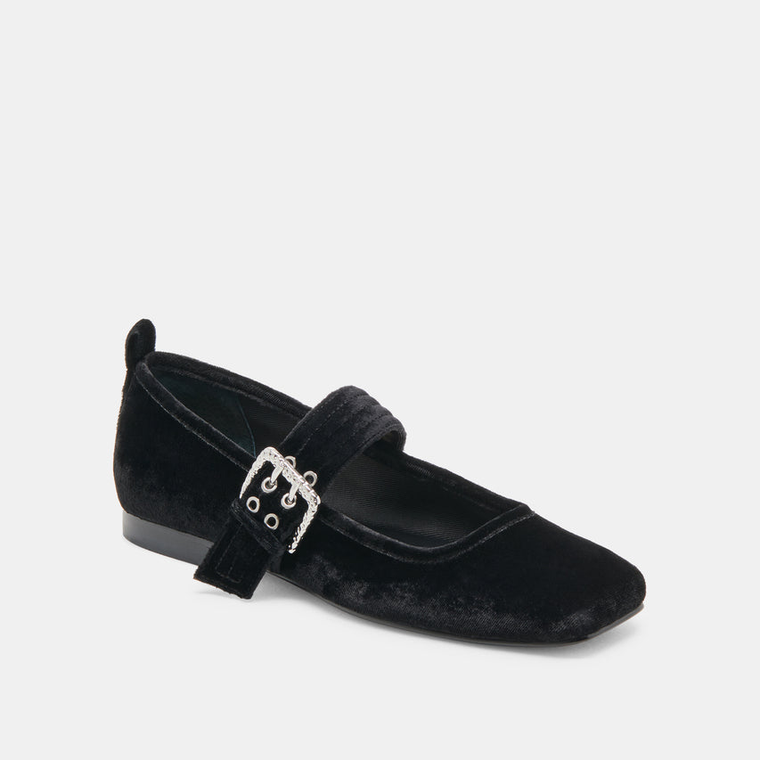 ARORA BALLET FLATS NERO VELVET