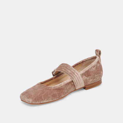 ARORA BALLET FLATS ROSE VELVET