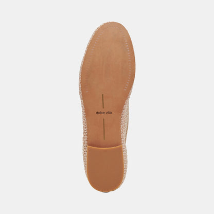 CACY BALLET FLATS WHITE NATURAL RAFFIA