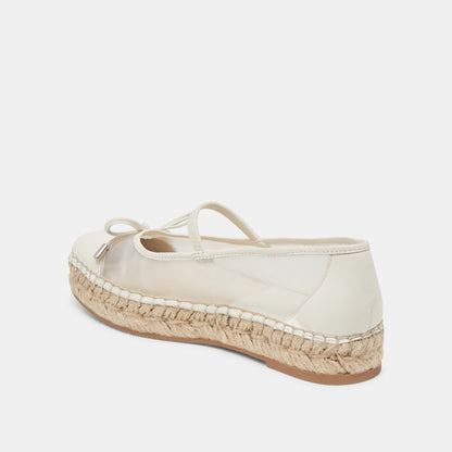 CAMBRE BALLET FLATS WHITE MESH