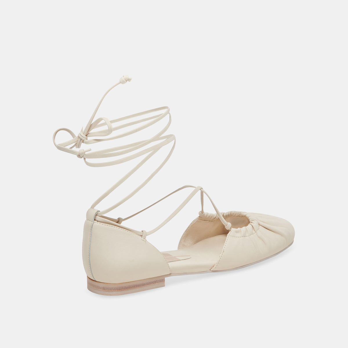 CANCUN BALLET FLATS IVORY LEATHER – Dolce Vita