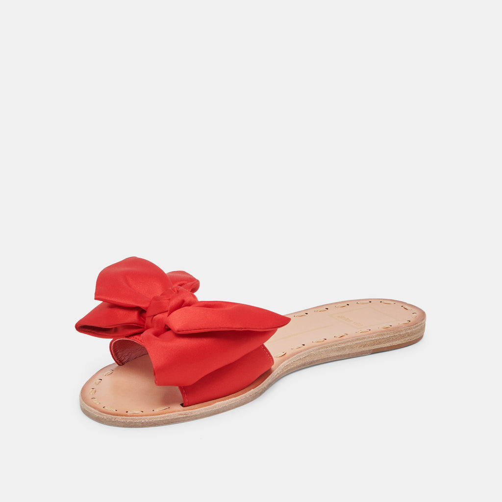 DARSEY SANDALS RED SATIN – Dolce Vita