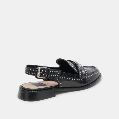 HARDI STUD LOAFERS MIDNIGHT CRINKLE PATENT