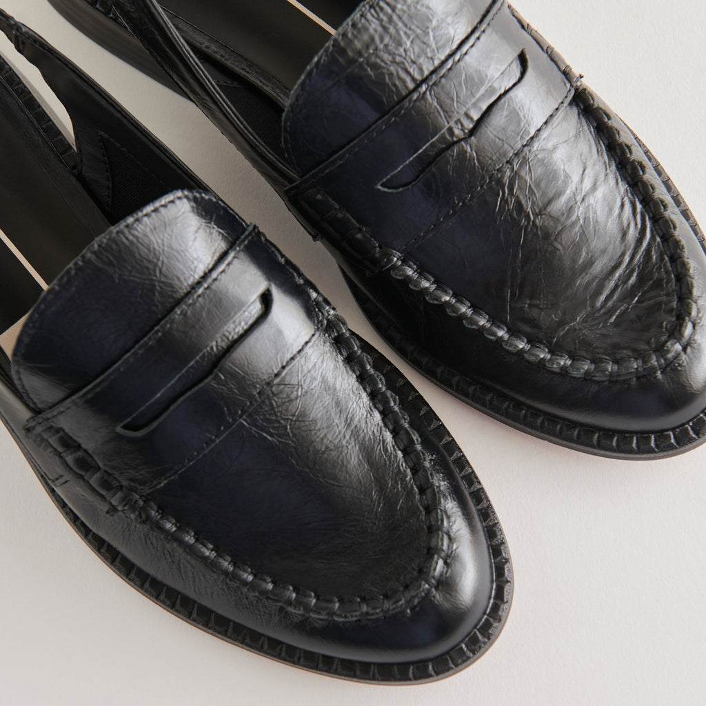 Hardi Loafers Midnight Crinkle Patent | Women's Midnight Loafers ...