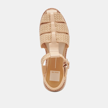 HOLIS SANDALS LT NATURAL RAFFIA