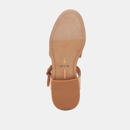 HOLIS SANDALS TAN MULTI RAFFIA