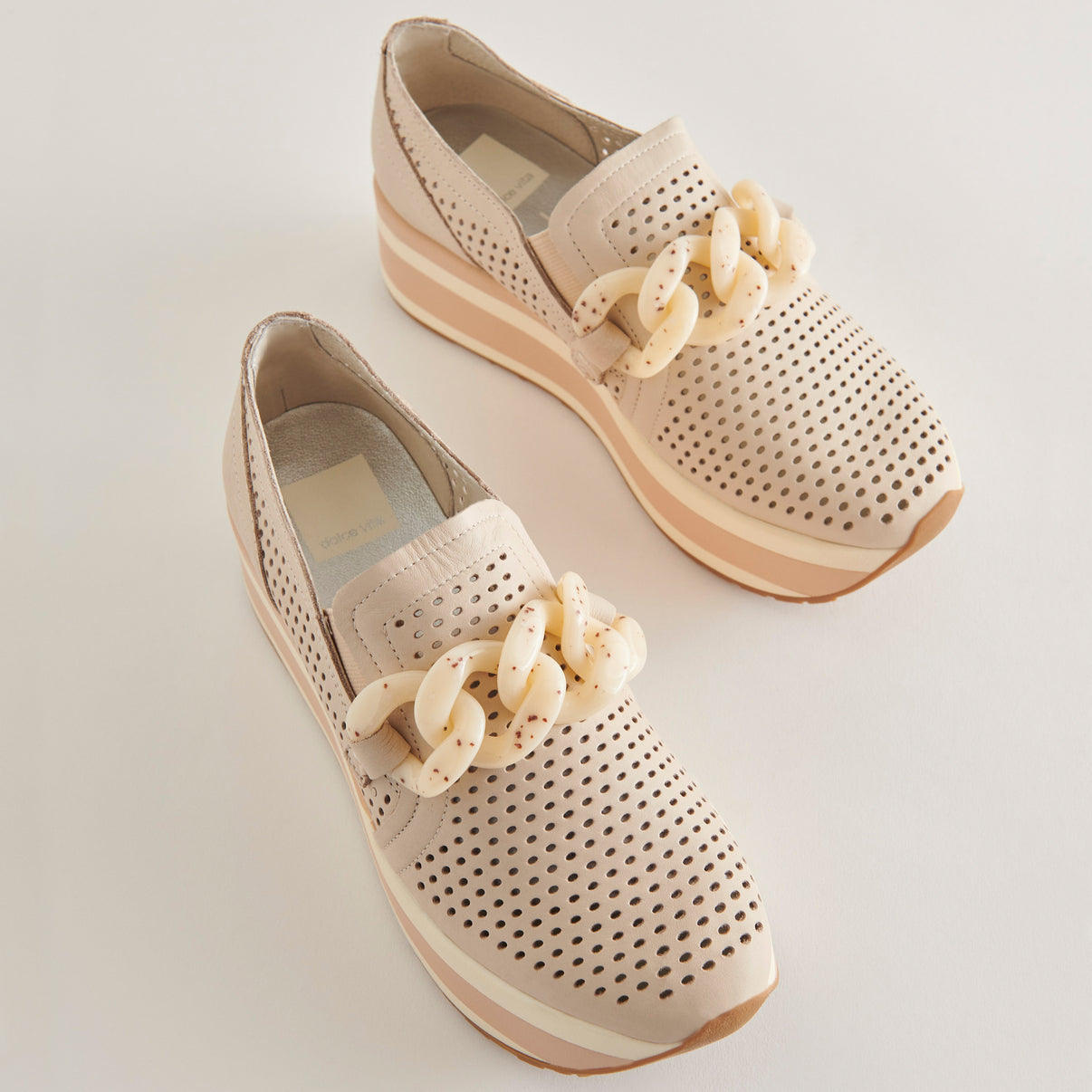 Jhenee Perforated Sneakers Sand Nubuck | Women's Nubuck Sneakers ...