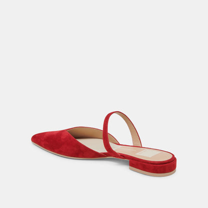 KANIKA FLATS CRIMSON SUEDE