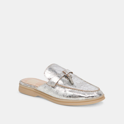 LASAIL FLATS SILVER DISTRESSED LEATHER