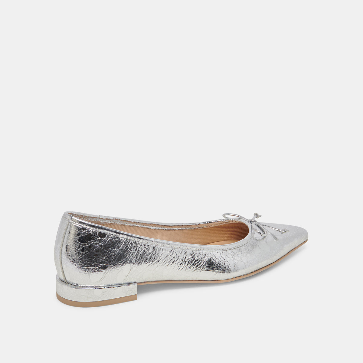 PALANI BALLET FLATS SILVER DISTRESSED LEATHER – Dolce Vita