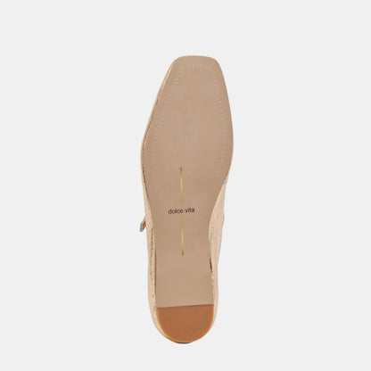 REYES BALLET FLATS GOLD DISTRESSED LEATHER