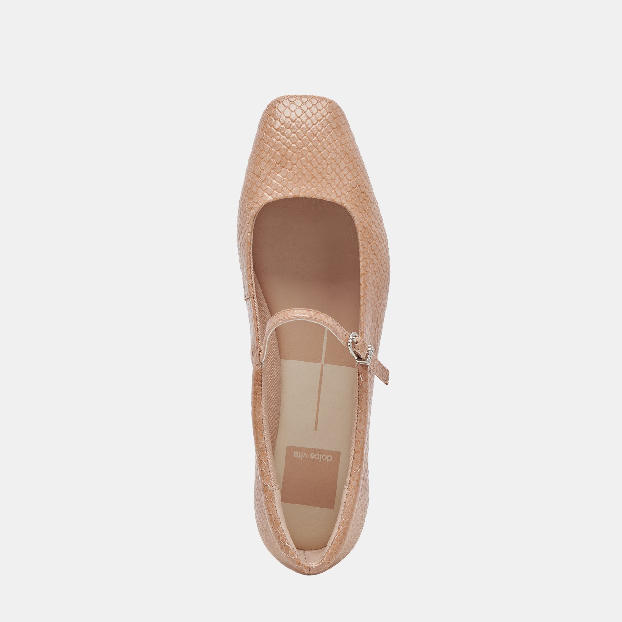 Reyes Ballet Flats Toffee Snake Embossed | Snake Ballet Flats – Dolce Vita