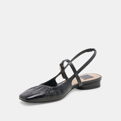 RIANNE FLATS MIDNIGHT CRINKLE PATENT