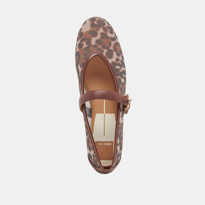 ROSLYN BALLET FLATS LEOPARD MESH