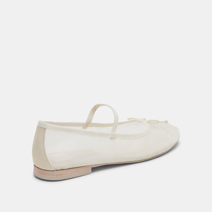 CADEL BALLET FLATS IVORY MESH