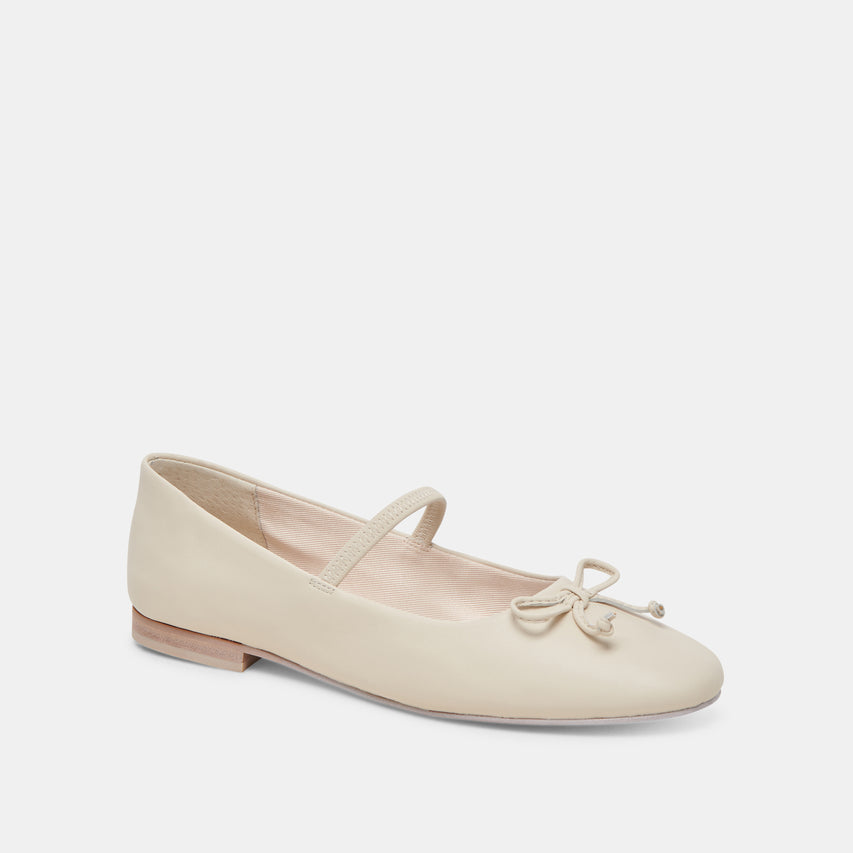 CARIN BALLET FLATS IVORY LEATHER