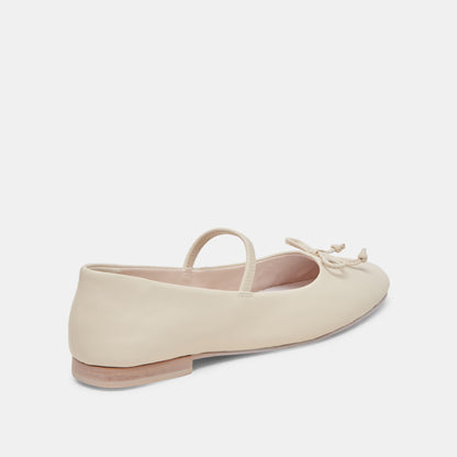 CARIN BALLET FLATS IVORY LEATHER