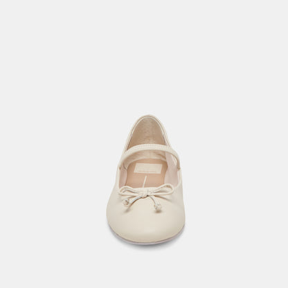 CARIN BALLET FLATS IVORY LEATHER