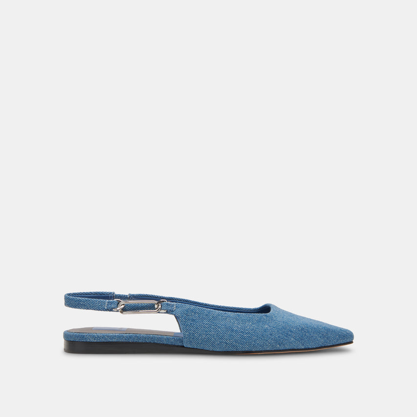 ELLEY FLATS BLUE DENIM