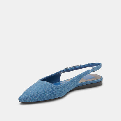 ELLEY FLATS BLUE DENIM