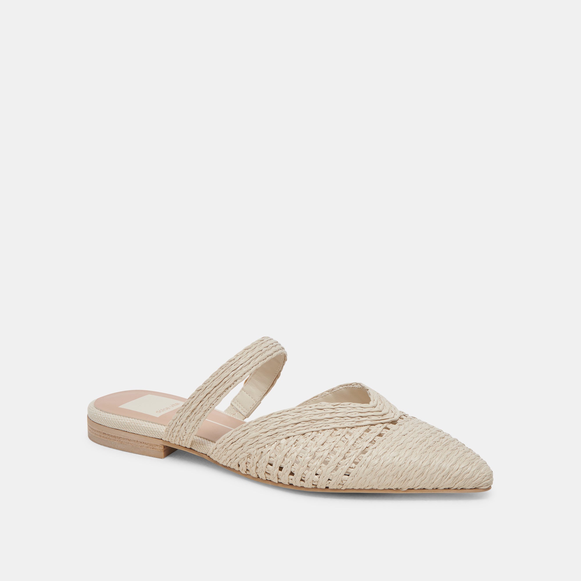 KALINE FLATS IVORY RAFFIA – Dolce Vita